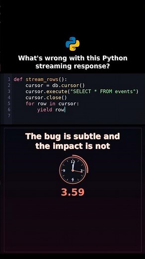 Whats wrong with this Python streaming response? #pythondataloss