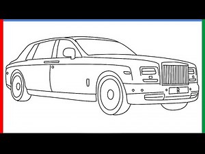 How to draw Rolls Royce Phantom step by step for beginners