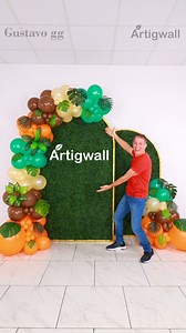 Arco de globos 😍 decoracion con globos ✨ Artigwall ✨ Gustavo gg #balloons #diy #backdropdecoration Artigwall Artificial Hedge Wall Hedge Wall | Gustavo gg