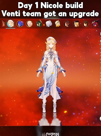 (6.6) DAY 1 NICOLE BUILD, VENTI TEAM GOT AN UPGRADE. . #Nicole #Venti #hoyocreators #GenshinImpact #SpiralAbyss