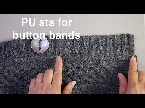 Picking up stitches for a button band