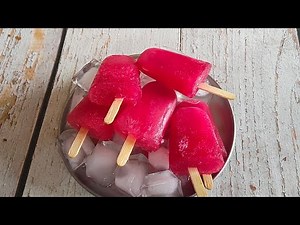 Homemade strawberry popsicles| 3 ingredient Recipes