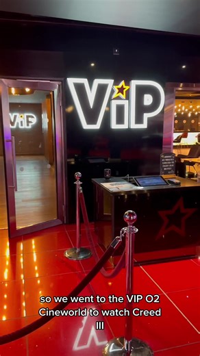 The O2 Cineworld VIP was worth the hype. I would do it again! #creed3 #o2cineworld #O2CineworldVip
