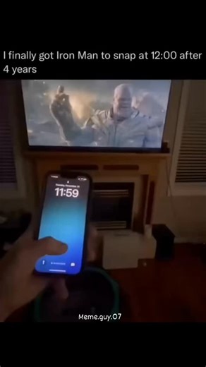 Meme Guy on Instagram: "If you start 'Avengers: Endgame' at exactly 9:29:30 PM on New Year's Eve, Tony Stark snaps his fingers at midnight. #newyear #happynewyear #avengersendgame #tonystark #2026"