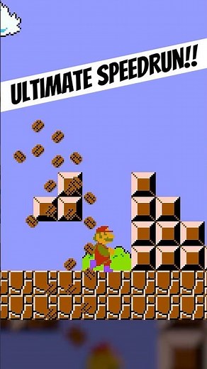 Ultimate World 1-1 SPEEDRUN trick in Super Mario Bros. (NES)!!