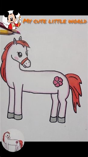 How to draw a horse 🐴 #stepbystep #mycutelittleworld #drawing #art #drawsocute