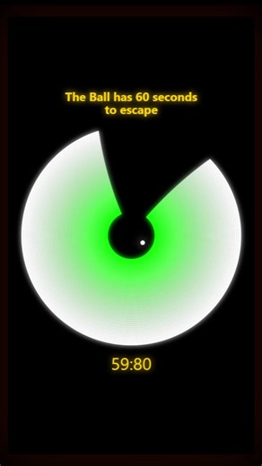 ball escape under 60 second#countdown #bounce #satisfyingvideos #python #escape