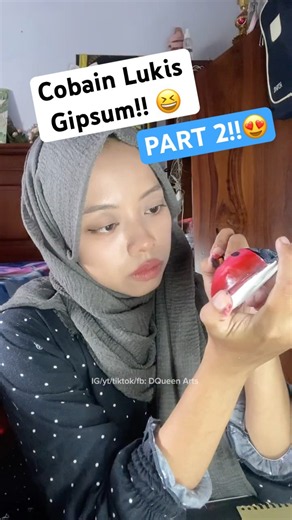 PART 2 Kalian lebih suka yang mana guys? Aku Coba LUKIS PATUNG Gypsum #art #painting #dqueenarts