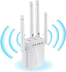 Amazon.com: WiFi Extender Signal Booster up to 3000sq.ft, 2.4G & 5G Dual Band Wireless Internet Repeater Long Range Signal Amplifier for Home House Outdoor, 4 External Wi-Fi Antennas, 3Working Mode : Electronics