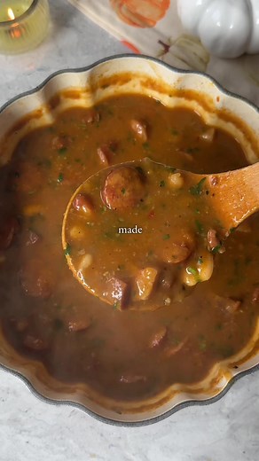 Authentic Sausage Bean Soup Recipe | Grandma's Special Comfort Meal