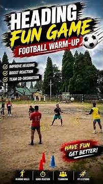 ⚽ Fun Heading Game Football Warm-Up | Improve Heading, Reaction & Teamwork 🔥 #shorts