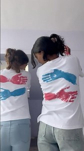 We tried hug T-shirt painting 🎨🫂👕💞#paintingideas #shorts #shortsviral #love
