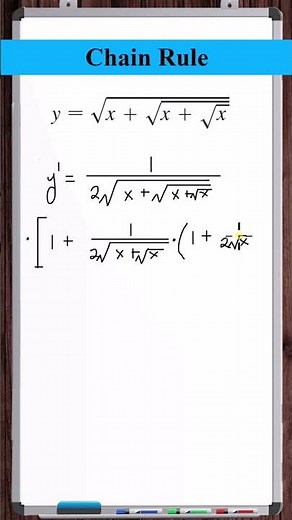 Chain Rule | y=sqrt{x+sqrt[x+sqrtx]}