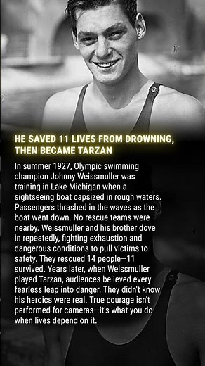HE SAVED 11 LIVES FROM DROWNING, THEN BECAME TARZAN