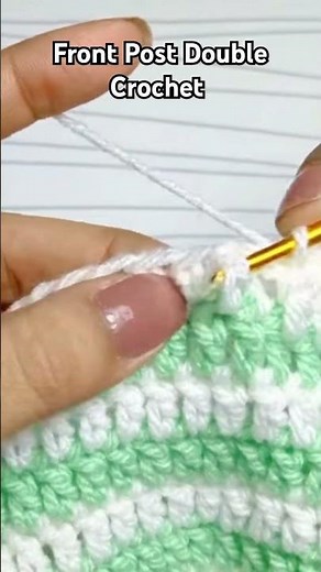 Front post double crochet| fpdc #crochet #diy #tutorial #shorts #crochetstitch