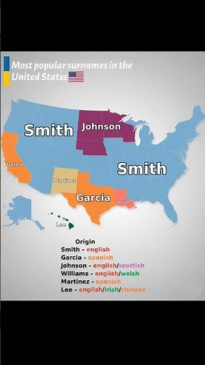 Most Common American Last Names 🇺🇸