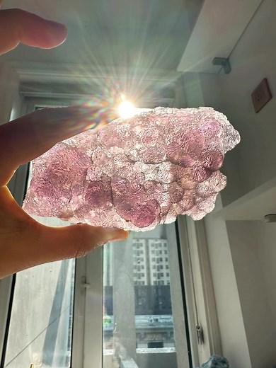 Gorgeous Fluorite Crystal Bubble Display