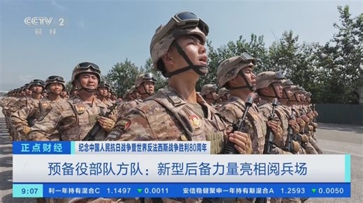 [正点财经]纪念中国人民抗日战争暨世界反法西斯战争胜利80周年 预备役部队方队：新型后备力量亮相阅兵场