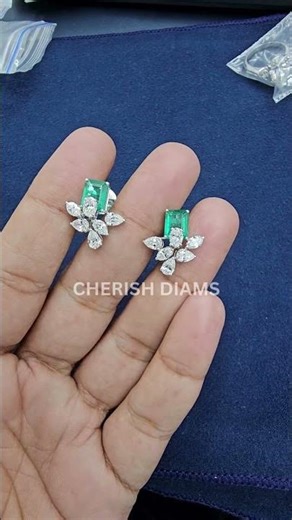 ✨ Emerald and Multi shape Dimond | Stunning Close-Up Detail ✨