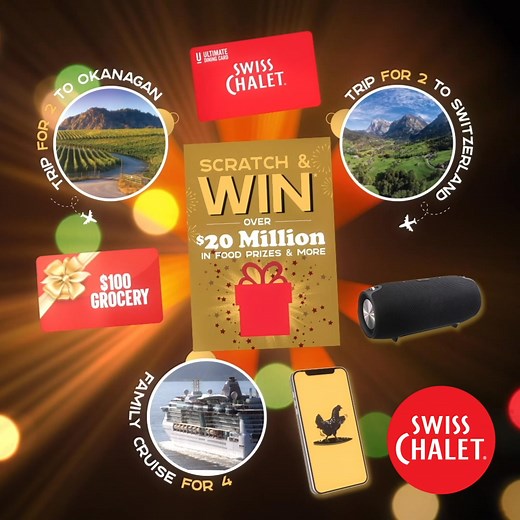 The Swiss Chalet Festive Special® is BACK! ✨🍗 ‘Tis the season to enjoy our famous Rotisserie Chicken served with stuffing, cranberry, your choice of side, and 5 LINDOR Chocolate Truffles 🍬🥰️ | Swiss Chalet