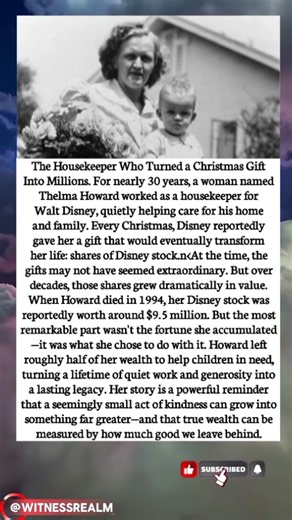 Walt Disney Gave His Housekeeper Stock Every Christmas..It Became #shorts