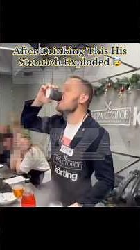 After Drinking This His Stomach Exploded 😰 #dangerous