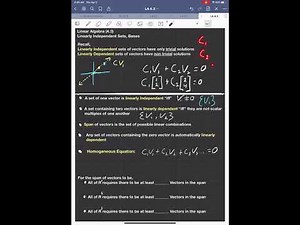 Linear Algebra (4.3) Bases Part A