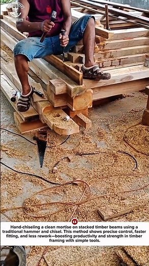 Old-School Timber Framing Skill That Saves Time on Site 🇺🇸