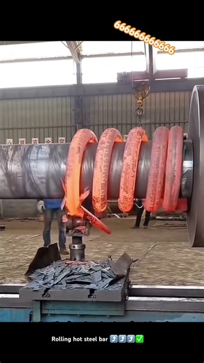 Ingenious hot forging - Rolling up hot steel springs in manufacturing