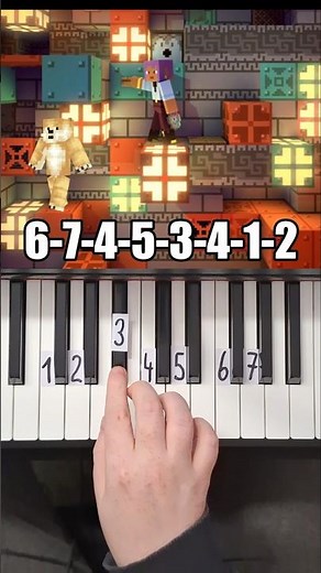 Precipice Minecraft Piano Tutorial #shorts