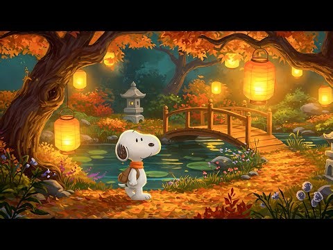 🍁 Snoopy’s Autumn Weekend Walk 🌙 Cozy Jazz & Chill Beats for Study, Relax & Peaceful Nights