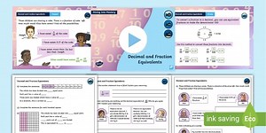 Year 6 Diving into Mastery: Step 1 Decimal and Fraction Equivalents Teaching Pack