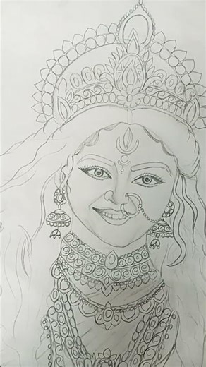 Mata Rani drawing. 🥰 #art #viral #drawing #sketch #trending #viralreel #drawingvideo #enjoy #funsona