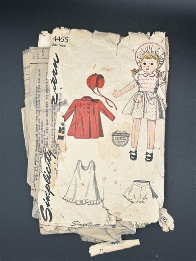 1950’s Simplicity Doll Pattern. Large Doll Sewing Pattern. Vintage Simplicity Pattern. - Etsy