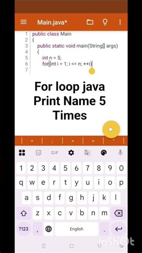 Java For Loop Trick 🔥 | Print Your Name 5 Times in Seconds #java #coding #forloop #programming