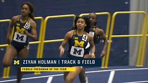 MGoBlue Awards: Congratulations to our Female Freshman of the Year, Ziyah Holman, Track & Field INFO: https://myumi.ch/LopnW | #GoBlue | University of Michigan Athletics