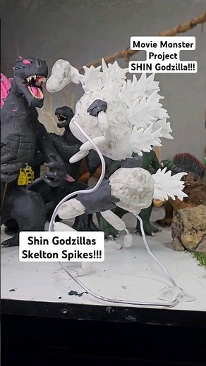 Legendary Godzilla Stop Motion - Shin Godzilla Atomic Kaiju Spikes #shorts