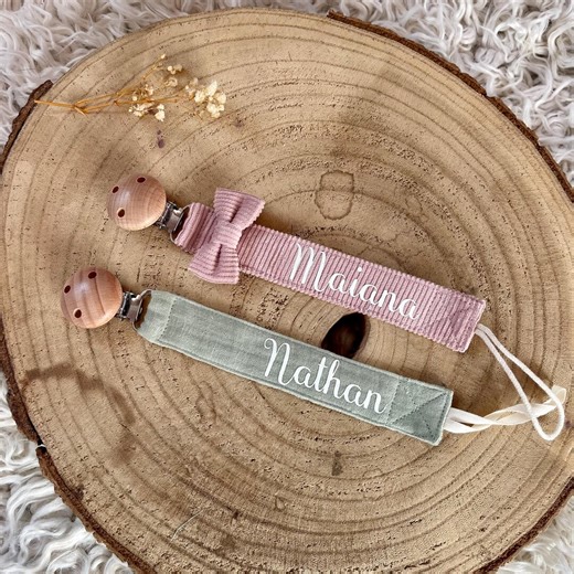 Personalized Fabric Pacifier Clip | Baby Pacifier Clip | Personalized Baby Gift | Handmade Baby Accessory - Etsy