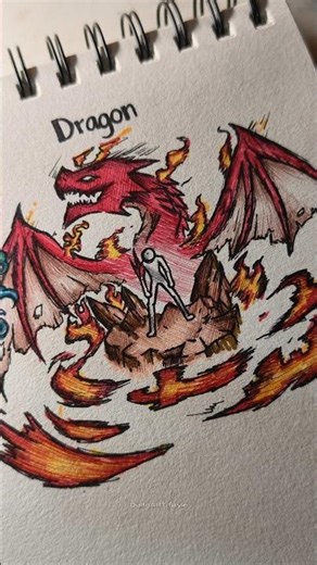 How to draw stickman with (shark & dragon) #drawing #stickman #tutorial #fpy #howtodraw #art #fypシ