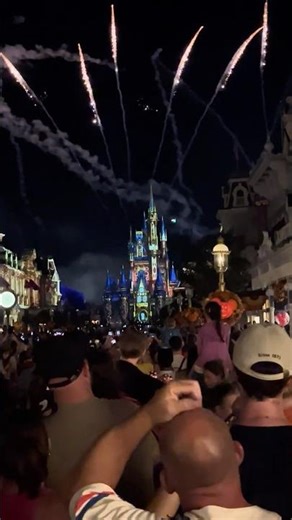 Magic Kingdom ￼Tinkerbell flying in Happily Ever After #disneyworld #disneyfireworks #tinkerbell
