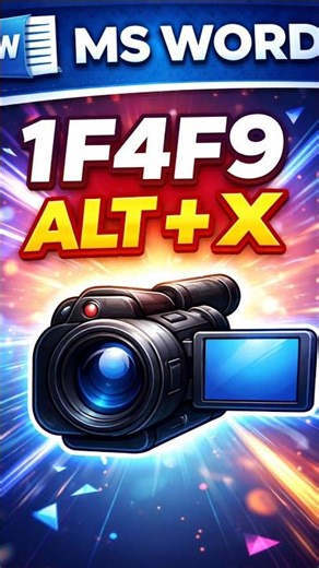 Camera Symbol in MS Word | 1F4F9 Alt + X Shortcut #digitalskillspro