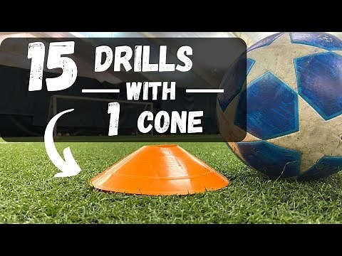 15 Ball Control Drills With 1 Cone | Soccer/Football Tutorial