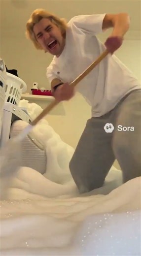 xQc vs. The Washing Machine: Bubble Overload! #xQc #FunnyStory #StreamerComedy