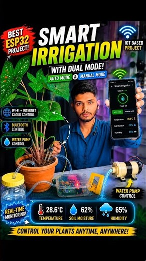 Best ESP32 Project 🌱 Smart Plant Watering System!
