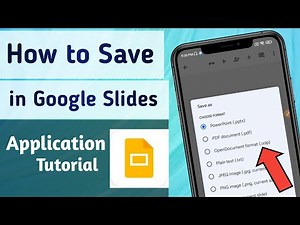 How to Save Google Slides Presentation in to Ppt, pdf, document, images format in Google Slides App