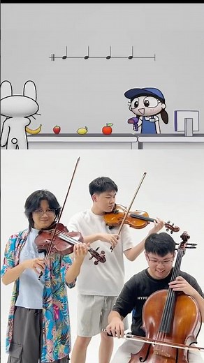 rhythm supermarket challenge on strings 💀🎻