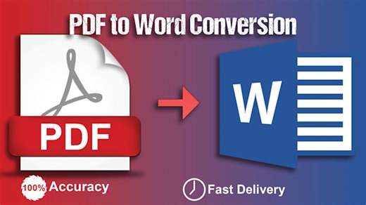 R12345fi: I will convert PDF to word manually with full accuracy for $10 on fiverr.com