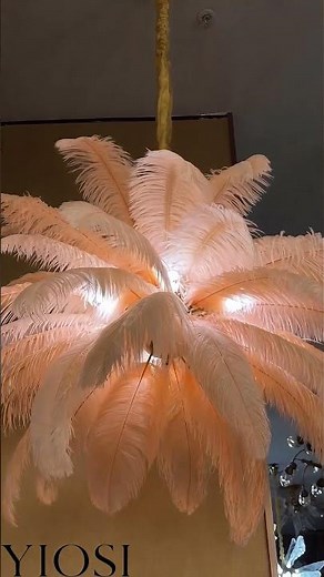 Luxury Feather Chandelier for Dining Rooms | Modern Glam Home Decor