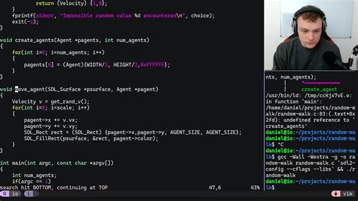 Coding a Random Walk in C