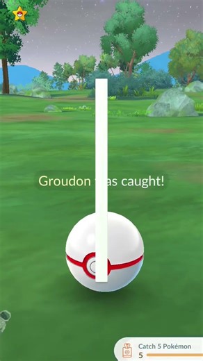 wow 🤯 I catch a shiny ✨ groudon with background in Pokemon go ❤️